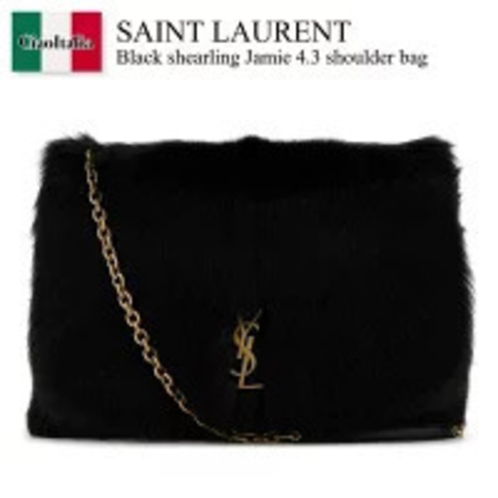 Saint Laurent Bag Handbag Black Shearling Jamie Shoulder Pouch